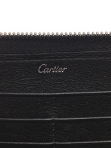 Cartier◆ラウンドジップ/長財布/エナメル/BLK/ハッピーバースデー/マストライン_画像3