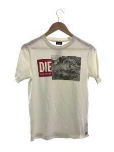 DIESEL◆Tシャツ/ロゴ/XS/コットン/ホワイト/無地/00siew0091a