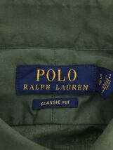 POLO RALPH LAUREN◆長袖シャツ/S/コットン/GRN/タグ付_画像3