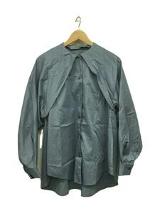 LE CIEL BLEU*Detatchable Sleeve Shirt/36/ cotton /BLU/ plain /23A63310