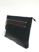 Paul Smith◆クラッチバッグ/レザー/BLK/ショルダー欠品_画像2