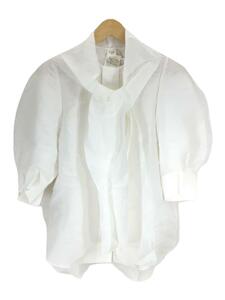 EFFE BEAMS* silk bow Thai blouse /7 minute sleeve blouse /36/ silk /WHT/ plain /64-11-0026-825