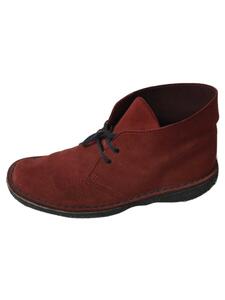 Clarks◆チャッカブーツ/US8.5/RED/スウェード