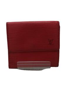 LOUIS VUITTON◆ポルト・モネ・ビエカルトクレディ_エピ_RED/レザー/RED/レディース