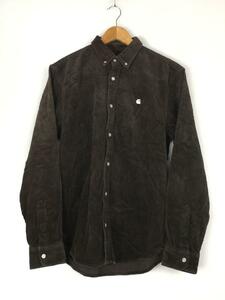 Carhartt◆L/S MADISON CORD SHIRT/ジャケット/S/コットン/ブラウン