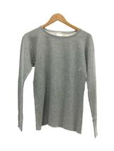 GREG LAUREN◆長袖Tシャツ/2/コットン/グレー/slim long sleeve tee/クルーネック/カットオフ/ロンT/_画像1