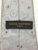 LOUIS VUITTON◆ネクタイ/シルク/SLV/総柄/メンズ/シミ、汚れ有り_画像3