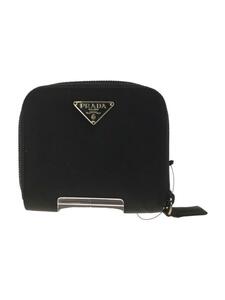 PRADA◆2つ折り財布/ナイロン/BLK/無地/レディース