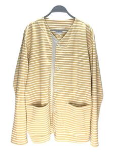 Engineered Garments◆PC STRIPE KNIT CARDIGAN/カーディガン(薄手)/M/コットン/YLW/ボーダー