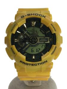 CASIO◆クォーツ腕時計・G-SHOCK/デジアナ/ラバー/イエロー/イエロー/SS/GA-110CM-9AJF