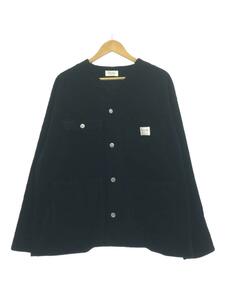 PENNEY’S◆20AW/ノーカラージャッケット/カバーオール/L/コットン/BLK/無地/F20AW042JK