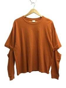 PRE_◆EB OPEN LS T/長袖Tシャツ/-/コットン/オレンジ/無地/20-070-410-0041-3-0