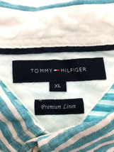 TOMMY HILFIGER◆長袖シャツ/XL/リネン/BLU/ストライプ_画像3