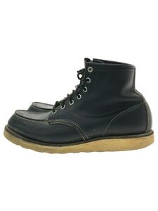 RED WING◆レースアップブーツ・6インチクラシックモックトゥ/US8/BLK/レザー