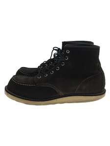 RED WING◆レースアップブーツ・6インチクラシックモックトゥ/US8.5/BLK/スウェード