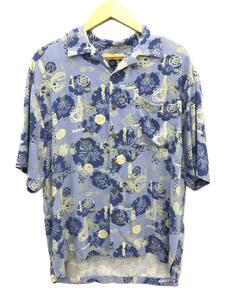 Tommy Bahama◆アロハシャツ/M/シルク/BLU