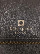 kate spade new york◆ハンドバッグ/レザー/BLK/角すれ、使用感あり_画像5