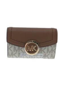 MICHAEL KORS◆6連/シグネチャー/キーケース/レザー/ホワイト/総柄/レディース/35S0GFTP5B