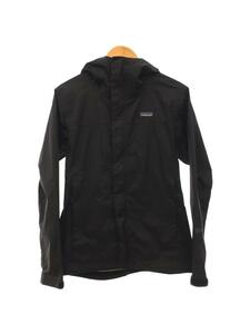 patagonia◆マウンテンパーカ/-/ナイロン/BLK/無地/破れ有