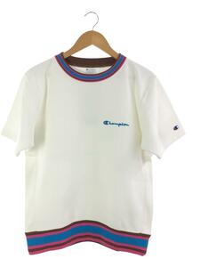 Champion◆REVERSE WEAVE/スウェットリブTシャツ/カットソー/M/コットン/ホワイト/C8-T001/タグ付/