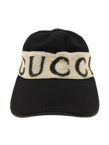 GUCCI◆グッチ/ヘアバンドキャップ/M/ウール/BLK/レディース/黄ばみ有