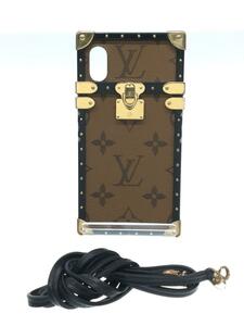 LOUIS VUITTON◆アイ・トランクIPHONEX_モノグラム_BRW/PVC/BRW/レディース