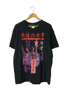 LONELY論理◆Tシャツ/XL/コットン/BLK/総柄