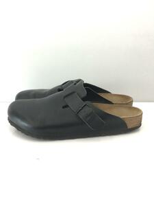 BIRKENSTOCK◆BOSTON/サンダル/43/BLK/レザー