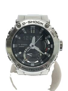 CASIO◆ソーラー腕時計・G-SHOCK/デジアナ/GRY/SLV