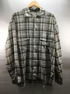 KOOI◆長袖シャツ/2/ウール/BEG/22KO-AW04/22AW/WASHABLE WOOL CHECK SHIRT