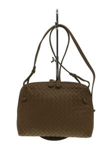 BOTTEGA VENETA◆ショルダーバッグ[仕入]/レザー/CML/無地/編み込み/ノディーニ/キャメル