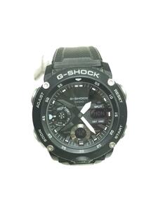 CASIO◆クォーツ腕時計・G-SHOCK/デジアナ/ラバー/BLK/BLK/GA-2000S-1AJF