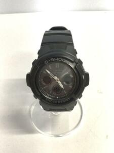 CASIO◆ソーラー腕時計・G-SHOCK/ブラック/SS/AWG-M100BC