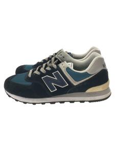 NEW BALANCE◆ML574//ネイビー/27cm/NVY/スウェード