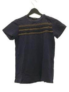 tricot COMME des GARCONS◆Tシャツ/S/コットン/NVY/使用感有