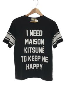 MAISON KITSUNE’◆Tシャツ/S/コットン/ブラック/KMM-0605-A