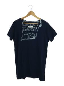 Maison Margiela◆プリントロゴTシャツ/Tシャツ/50/コットン/NVY/ネイビー/S50GC0648