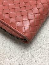 BOTTEGA VENETA◆長財布/レザー/PNK/無地/レディース_画像7