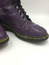 Dr.Martens◆ダメージ有/ブーツ/パープル/レザー_画像8