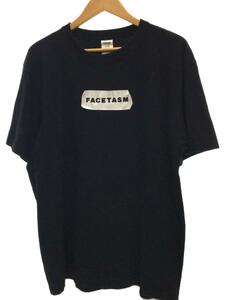 FACETASM◆Tシャツ/XL/コットン/ブラック/無地/ファセッタズム/半袖/メンズ/ロゴティー