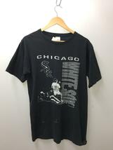 MLB◆90s/CHICAGO WHITE SOX/Tシャツ/L/コットン/BLK/プリント_画像1