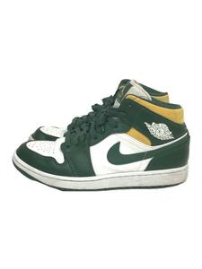 NIKE◆AIR JORDAN 1 MID_エアジョーダン 1 ミッド/27.5cm/GRN/レザー