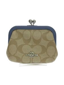 COACH◆財布/レザー/BEG/総柄/レディース/C4309