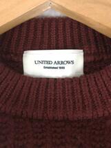 BEAUTY&YOUTH UNITED ARROWS◆1113-248-3565/セーター(厚手)/ニット/L/ウール/ボルドー/無地_画像3