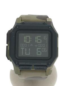 NIXON* quartz wristwatch / digital / Raver /BLK/KHK/THE REGULUS/ camouflage 