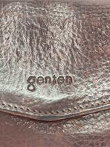 GENTEN◆長財布/レザー/ブラウン/レディース/ロゴ/型押し_画像3