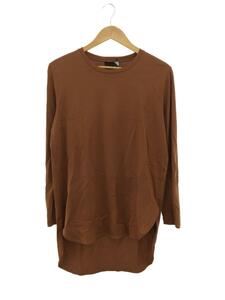 ATON◆LONGSLEEVE ROUND-HEM/カットソー/2/コットン/BRW/KKAGKW0802