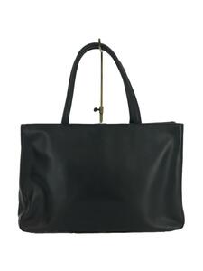 FURLA◆トートバッグ/レザー/BLK/無地