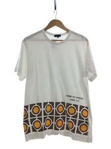 COMME des GARCONS HOMME PLUS◆AD2004/2004年モデル/Tシャツ/L/コットン/ホワイト/PO-T056