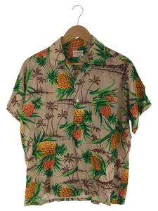 60s/ALOHA SHIRTS/アロハシャツ/M/レーヨン/BRW/総柄/日本製/RN14848